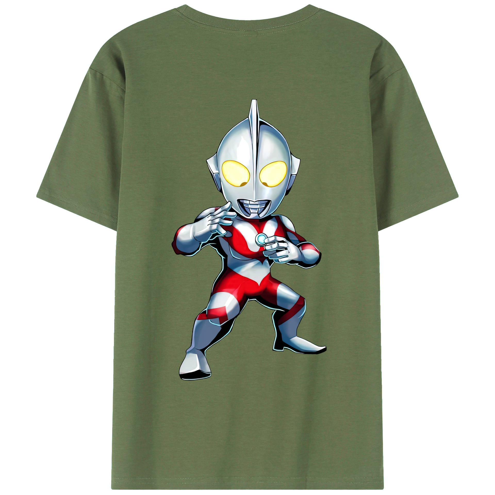 （画像用） ウルトラマン Ultraman 綿100％ メンズ半袖Tシャツ（バックプリント） 通気性